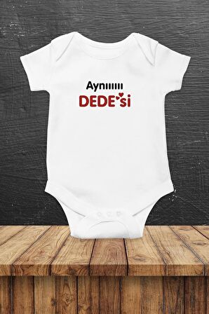 Aynı Dedesi Özel Tasarım Bebek Zıbın Pamuklu Çıtçıtlı Body