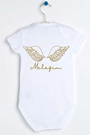 Meleğim Özel Tasarım Bebek Zıbın Pamuklu Çıtçıtlı Body