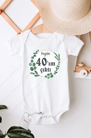 Bugün 40 ım Çıktı Özel Tasarım Bebek Zıbın Pamuklu Çıtçıtlı Body