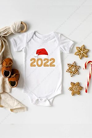 Yeni Yıl Özel Tasarım Bebek Zıbın Pamuklu Çıtçıtlı Body