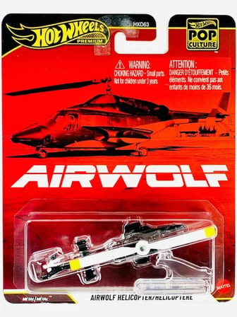 Hot Wheels Pop Culture Airwolf Helicopter HXD63-JBL56