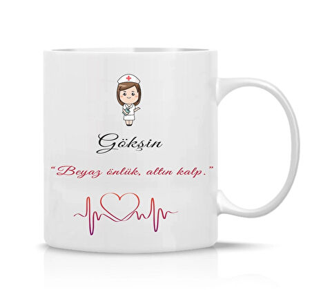 Hemşire Kişiye Özel Baskılı Kupa Bardak