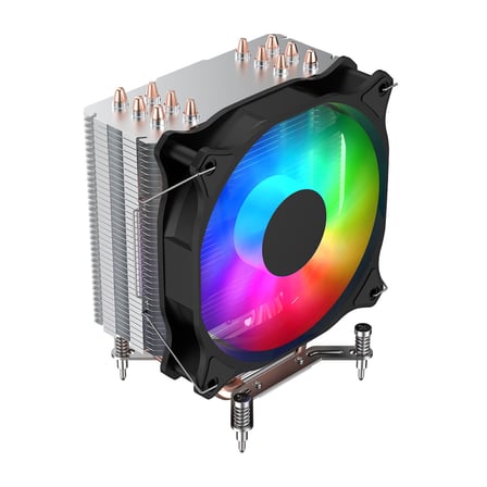 FSP NC5 ARGB 120mm CPU Kule Tipi Hava Soğutma Sessiz Çalışma Doğrudan Temas Tasarımlı 6 adet Bakır Isı Borusu (AMD AM4-AM5 ve INTEL Tüm işlemciler ile uyumlu)(1923)