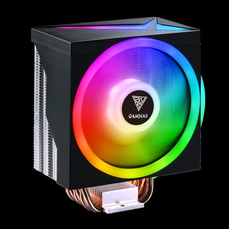 GAMDIAS BOREAS M1-610 LED Lights 120mm CPU  Kule Tipi Hava Soğutma Doğrudan Temas Teknolojisine Sahip 6 adet Gelişmiş Bakır Isı Borusu (AMD AM4-AM5 ve INTEL Tüm işlemciler ile uyumlu)(1923)