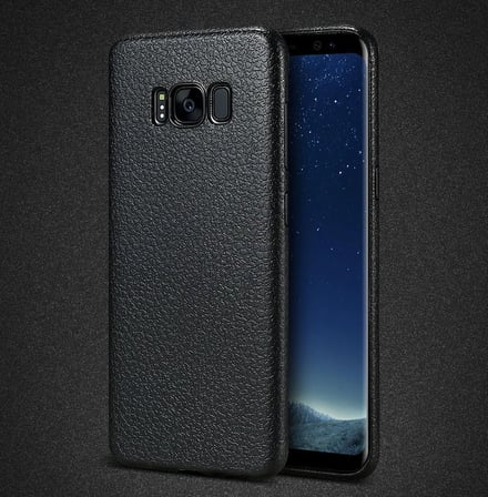 Ally SM Galaxy S8 Deri Dokulu Premium Soft Silikon Kılıf-(5775)