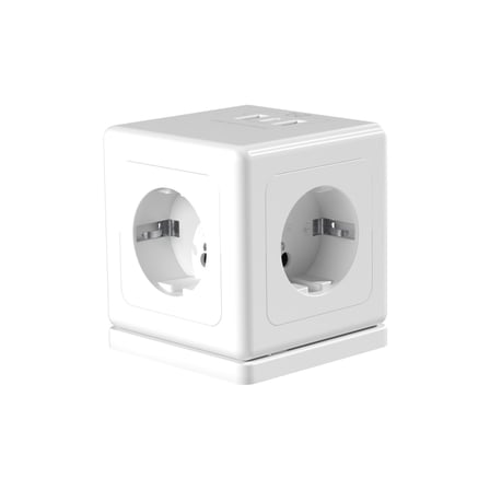 S-LINK PRZ04 4 Soket Akım Korumalı Priz 1x Type-C 2xUSB 5V 2Mt Kablo 306 Joule Küp Tasarım (Beyaz)(1923)