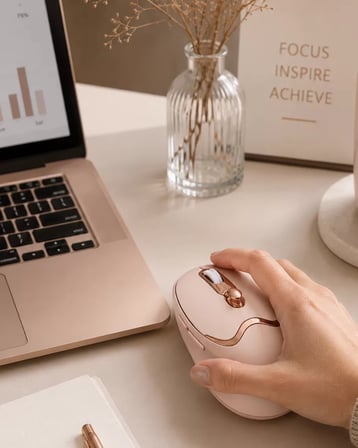 Ergonomik Tasarimli Kablosuz Mouse Bluetooth Ve Usb Alicili