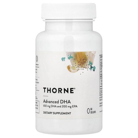 Thorne Advanced DHA Omega 3 Balık Yağı 650 mg DHA 200 mg EPA 60 Softgel