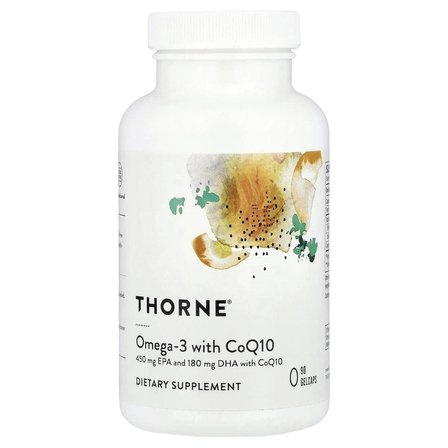Thorne Omega-3 CoQ10 Vitamin Takviyesi 90 Kapsül