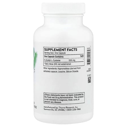 Thorne NAC 180 Capsules (500 mg per Capsule)