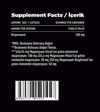 Zeus Nutrition Magnezyum Bisglisinat 60 Kapsül