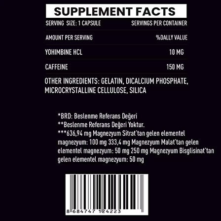 Zeus Nutrıtıon Yoh*mbin* Hcl 90 Kapsül