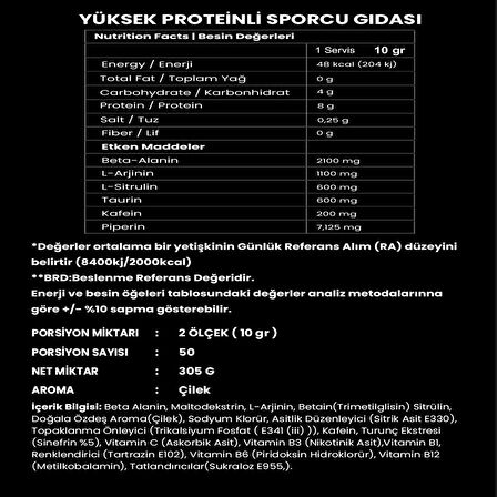 Titan Premium Pre-Workout 305Gr-Çilek-Aroma