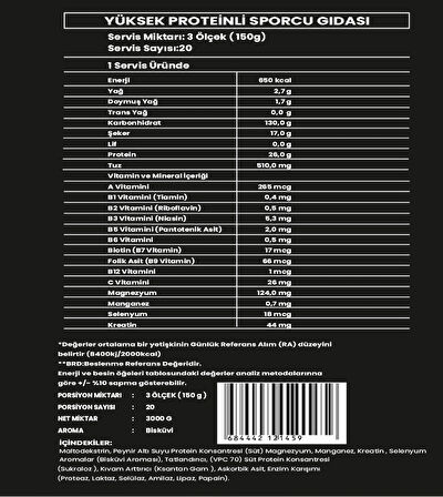 Titan Premium Gainer 3000Gr-Bisküvi