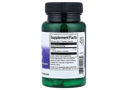 Swanson, Lithium Orotate, 5 mg, 60 Veggie Capsules