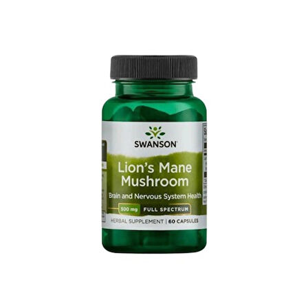 Swanson, Full Spectrum® Lion's Mane Mushroom, 500 mg, 60 Vegan Capsules