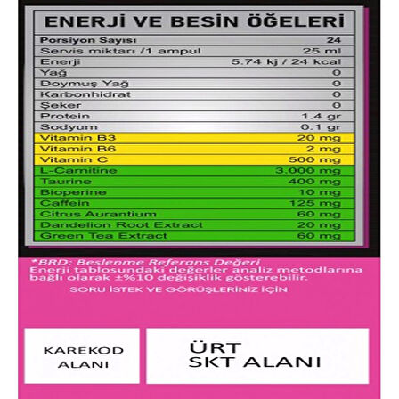 Zeus Nutrition L-carnitine 3000 24 Ampül x25ml 