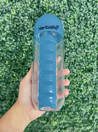 HerbalifeLogolu 600ml İlaç Saklama Kutulu Matara