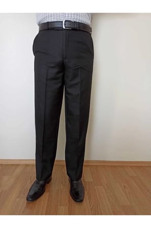 Klasik Kesim Siyah Kumaş Pantolon