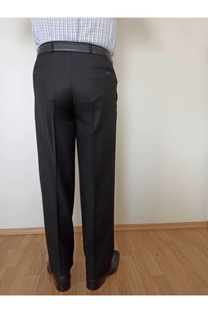 Klasik Kesim Siyah Kumaş Pantolon