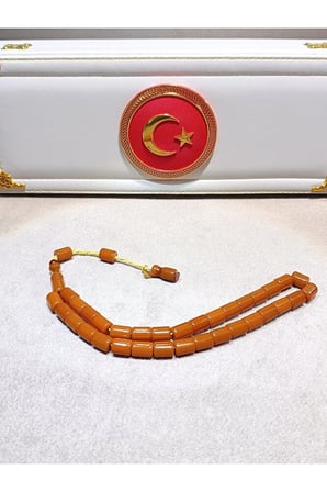 Sıkma kehribar tesbih usta yapımı