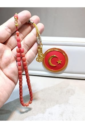 Aykırı renk sıkma kehribar tesbih bilek boy