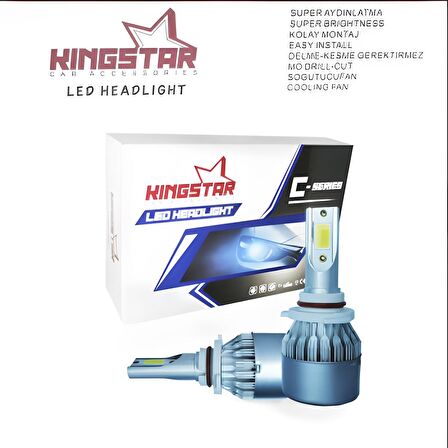 Kingstar H3 Beyaz C Serisi Headlight Xenon Şimşek Etkili Far Ampul 8000 Lümen