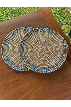 El Yapımı Hasır Dokulu 2’li Supla – Leke Tutmaz, Şık Sofralar İçin