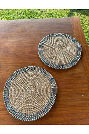 El Yapımı Hasır Dokulu 2’li Supla – Leke Tutmaz, Şık Sofralar İçin