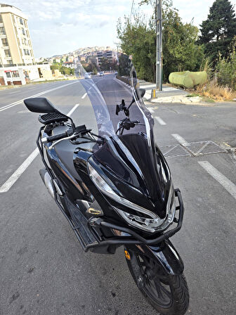 MOTOCAM Honda PCX Siperlik Ön Cam 2018-2020 Model 83cm Füme Renkli UZUN CAM