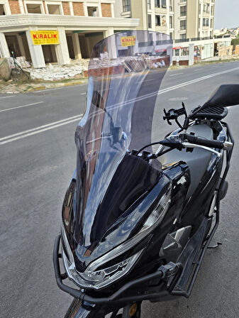 MOTOCAM Honda PCX Siperlik Ön Cam 2018-2020 Model 83cm Füme Renkli UZUN CAM