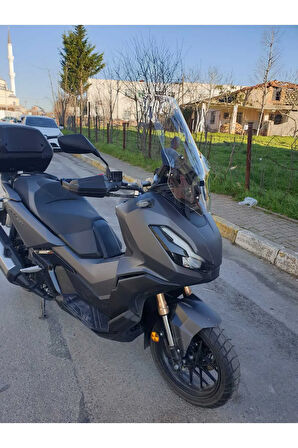 Honda Adv 350 Siperlik Ön Cam 2023 2024 Model 60cm Şeffaf Renkli 4mm ORTA BOYLU CAM