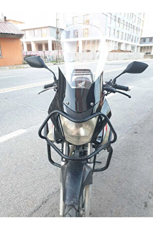 Honda Afrika Twin XRV 750 Ön cam 1998 2003 Model Yılı 33cm Şeffaf Renk 4mm Küçük Spor Cam