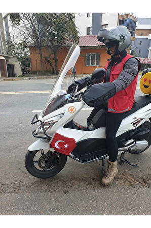 Honda Pcx Siperlik Ön Cam 2014 2017 Model 83cm Şeffaf Renkli 4mm UZUN CAM