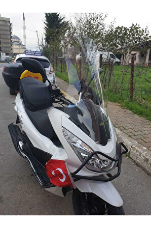 Honda Pcx Siperlik Ön Cam 2014 2017 Model 83cm Şeffaf Renkli 4mm UZUN CAM