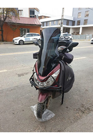 Honda Pcx Siperlik Ön Cam 2014 2017 Model 83cm Siyah Renkli 4mm UZUN CAM