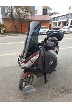 Honda Pcx Siperlik Ön Cam 2014 2017 Model 83cm Siyah Renkli 4mm UZUN CAM