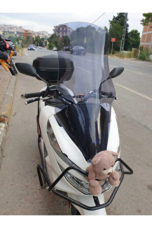 Honda Pcx Siperlik Ön Cam 2018 2020 Model 83cm Açıkfüme Renkli UZUN CAM