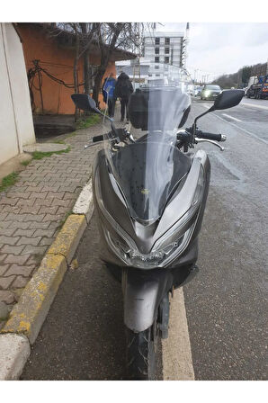 Honda Pcx Ön cam 2018 2020 Model Yılı 65cm Şeffaf Renk Orta Boylu Cam