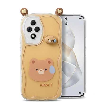 Huawei Honor 200 Uyumlu Kılıf Desenli Kulaklı Kapak Hlt-What