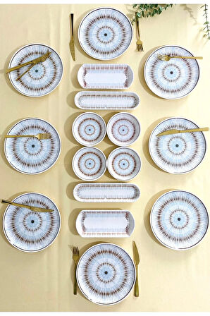 Blue Eyes 8 Kişilik 16 Parça Kahvaltı Takımı