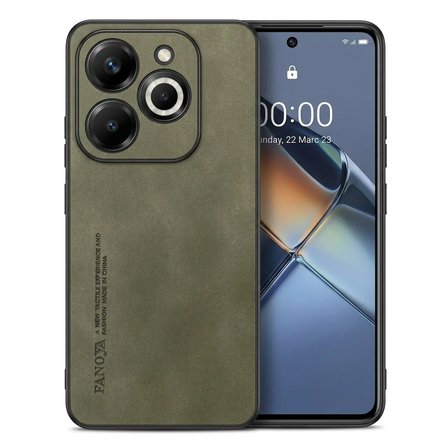İnfinix Hot 40i Uyumlu Kılıf Deri Görünümlü Şık Tasarım Hlt-Hide