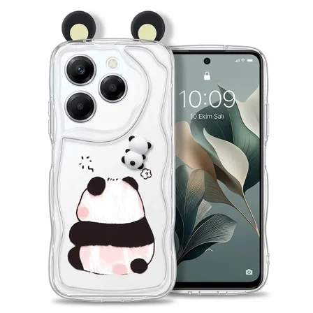 İnfinix Hot 40i Uyumlu Kılıf Desenli Kulaklı Kapak Hlt-What