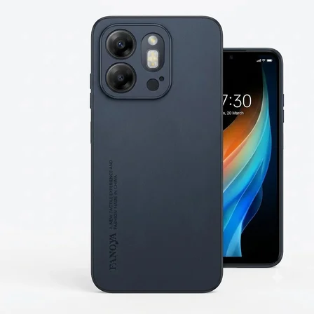 İnfinix Hot 50i Uyumlu Kılıf Deri Görünümlü Şık Tasarım Hlt-Hide