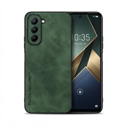 İnfinix Hot 60 Uyumlu Kılıf Deri Görünümlü Şık Tasarım Hlt-Hide