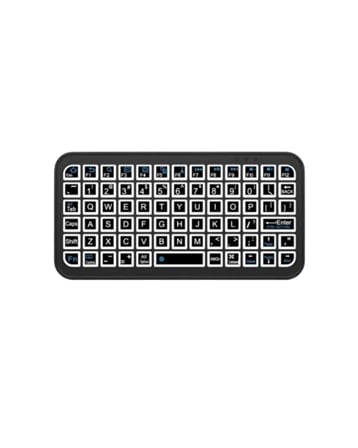 Kompakt Siyah RGB Işıklı Bluetooth Mini Klavye
