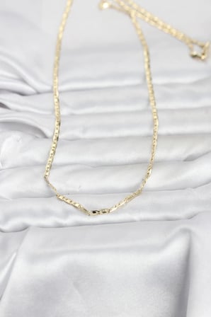 CM 14K Gold Renk Gemici Zincir Model 60 cm Kadın Kolye 5886
