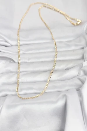 CM 14K Gold Renk İnce Kuşgözü Zincir Model 60 cm Kadın Kolye 5886