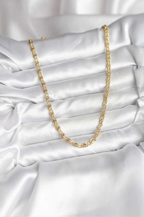 14K Gold Renk Kaplama Zincir Model CM Kadın Kolye 5886