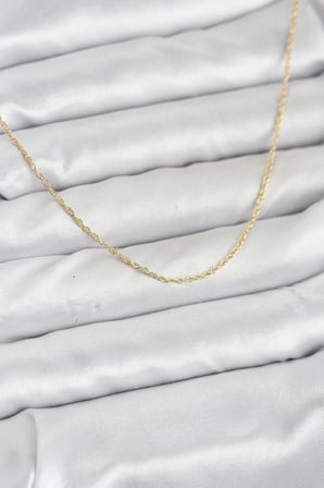 CM 14K Gold Renk Burgu Model 60 cm Kadın Kolye 5886